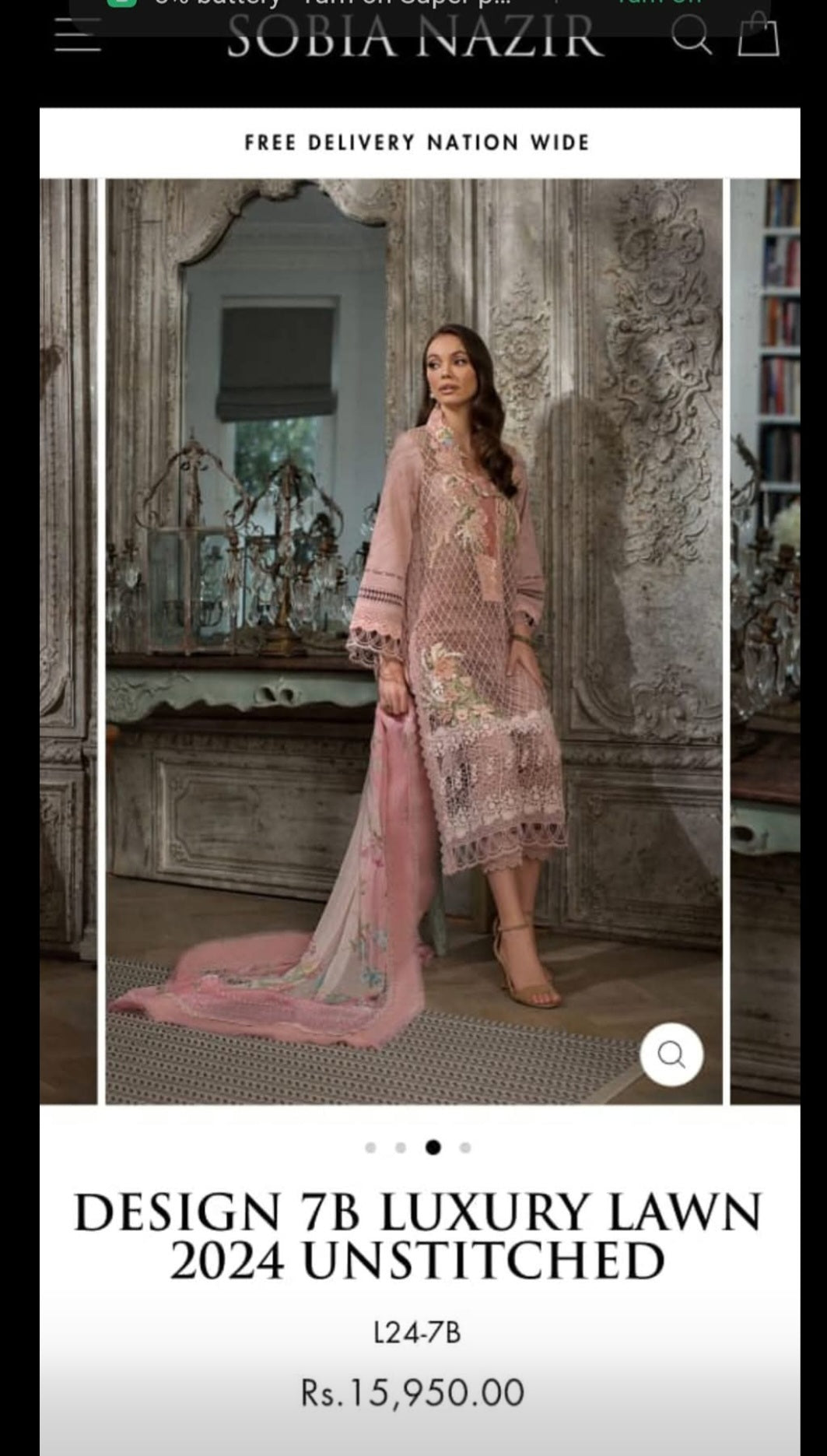 Sobia nazir luxury lawn in hug off