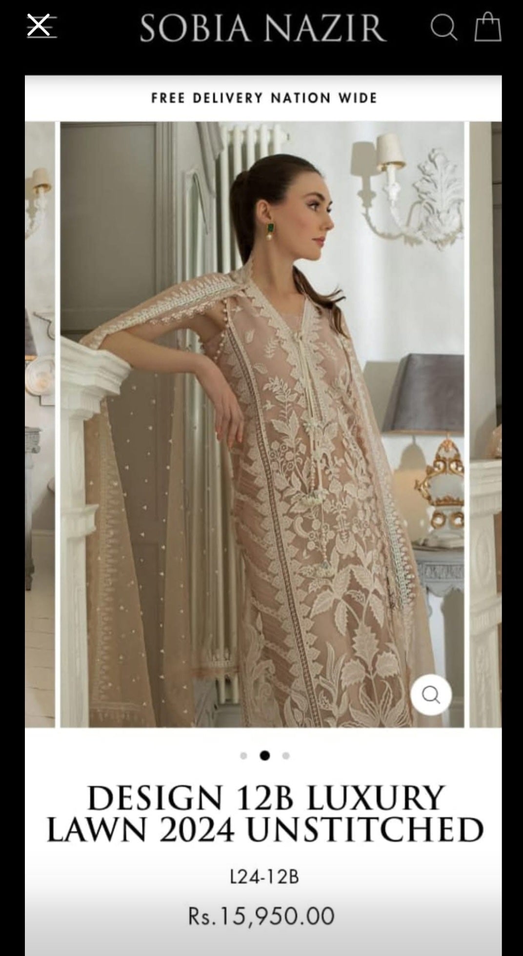 Sobia nazir luxury lawn in hug off