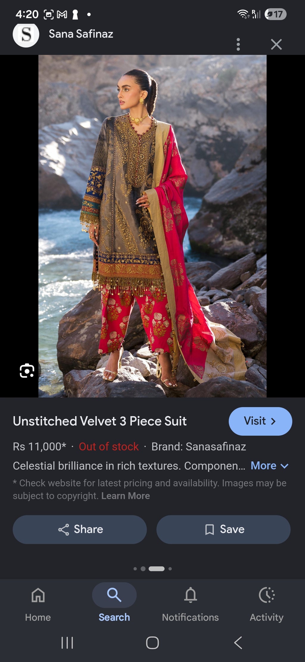 Sobia nazir luxury lawn in hug off